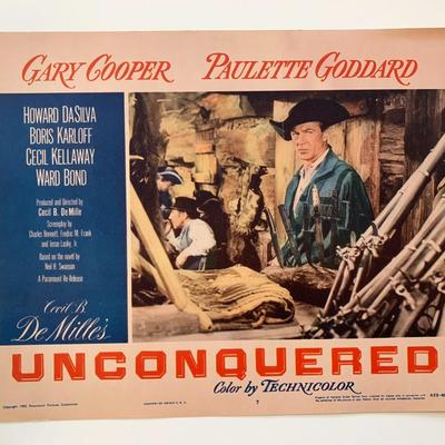 Unconquered  original 1955R vintage lobby card