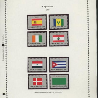 United Nations New York Stamps 1988