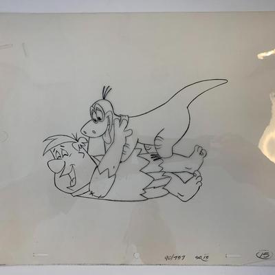 The Flintstones original hand drawn artwork for cartoon