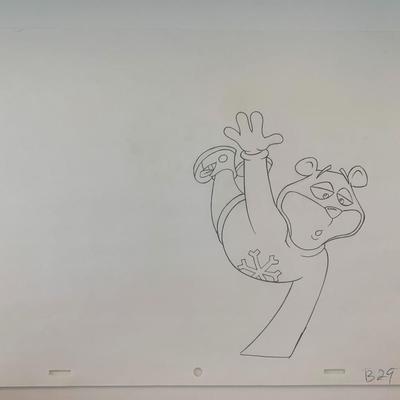 Super Sugar Crisp cereal bear original ad sketch designed by Robert "Bob" Irwin