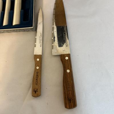 Assorted Kitchen Knives w/ Knife Block (K-BM)