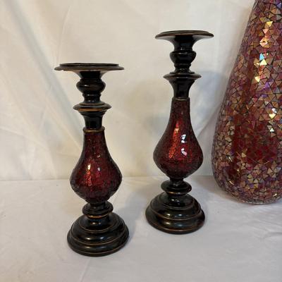 Speckled Glass Vases and Candle Holders (LR-BM)