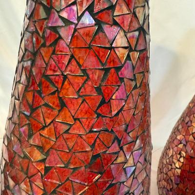 Speckled Glass Vases and Candle Holders (LR-BM)