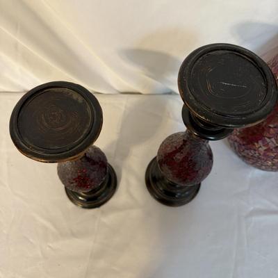 Speckled Glass Vases and Candle Holders (LR-BM)