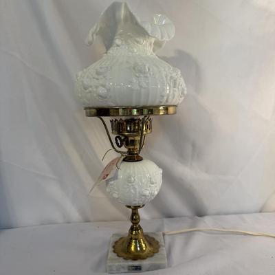 Fenton Poppy and Lilly Glass Lamps (SR-BM)