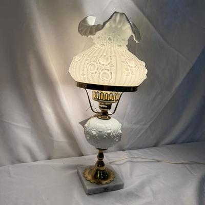 Fenton Poppy and Lilly Glass Lamps (SR-BM)
