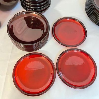 Eight Person Arcoroc Ruby Dish Set (LR-SS)