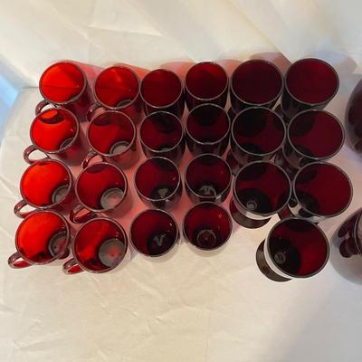 Eight Person Arcoroc Ruby Dish Set (LR-SS)