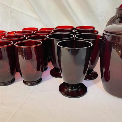 Eight Person Arcoroc Ruby Dish Set (LR-SS)