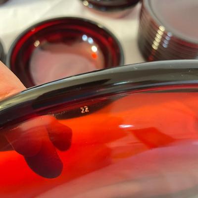 Eight Person Arcoroc Ruby Dish Set (LR-SS)