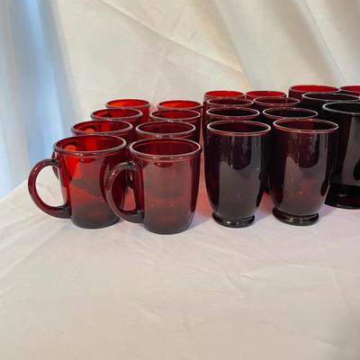 Eight Person Arcoroc Ruby Dish Set (LR-SS)