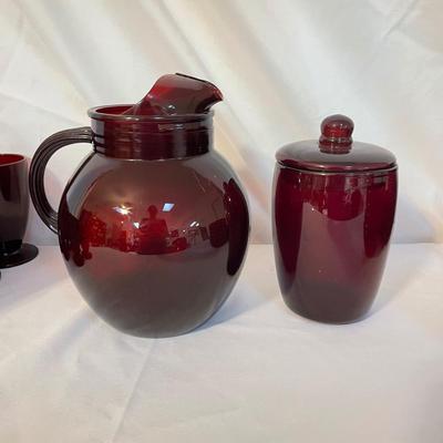 Eight Person Arcoroc Ruby Dish Set (LR-SS)