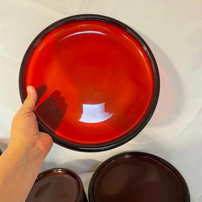 Eight Person Arcoroc Ruby Dish Set (LR-SS)