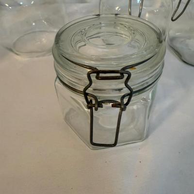 Collection of Glass Jars with Hinged Lids (K-BM)