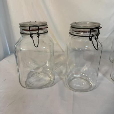 Collection of Glass Jars with Hinged Lids (K-BM)