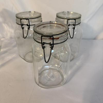 Collection of Glass Jars with Hinged Lids (K-BM)