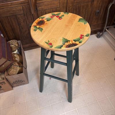 Solid Wood Round Table and Stool (K-DZ)