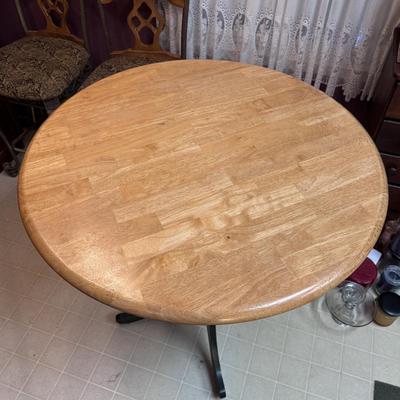 Solid Wood Round Table and Stool (K-DZ)