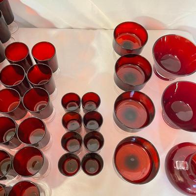 64-Piece French Red Stemware Collection (LR-SS)