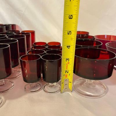 64-Piece French Red Stemware Collection (LR-SS)
