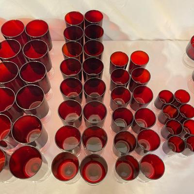 64-Piece French Red Stemware Collection (LR-SS)
