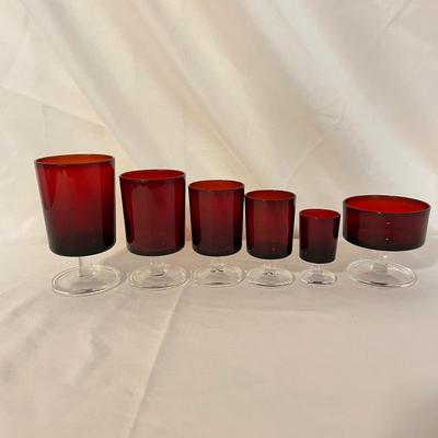 64-Piece French Red Stemware Collection (LR-SS)