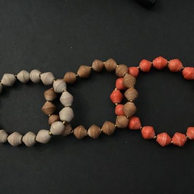 Vintage beaded stretch bracelet