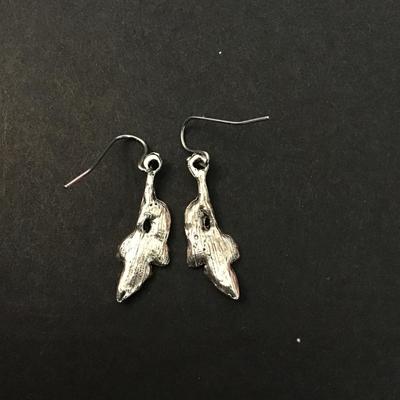 Silver toned dangle earrings