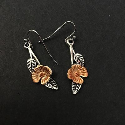 Silver toned dangle earrings
