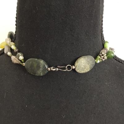 Beautiful double layer, stone beaded necklace
