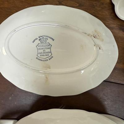 Vintage white China Lot: Coffee Pot, Teacups and Saucers, and More