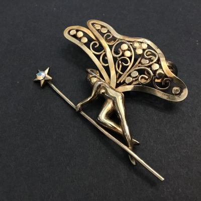 Regal Gold Filled Vintage Fairy Brooch