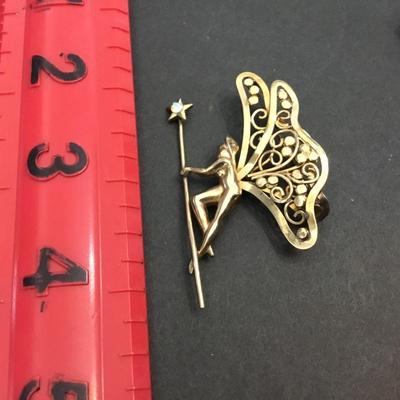 Regal Gold Filled Vintage Fairy Brooch