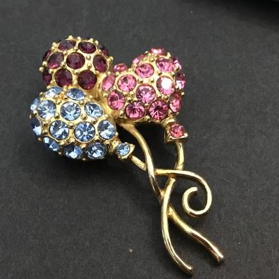 Rhinestones Balloons Brooch