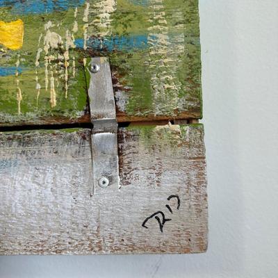 Sale Photo Thumbnail #37: Abstract Sailboat Mixed Media Wall Art.

Dimensions: 21.5” x 72” x 3” deep
