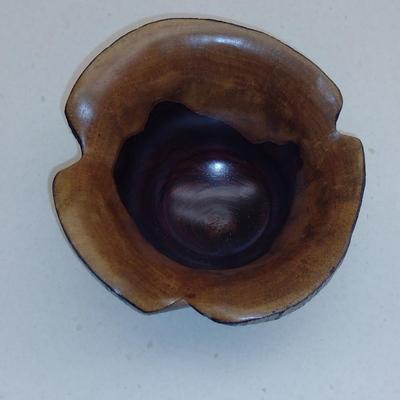 Hand Made Wooden Bowl/Dry Vase- Approx 5 1/2" in Diameter, 3 1/4" Tall