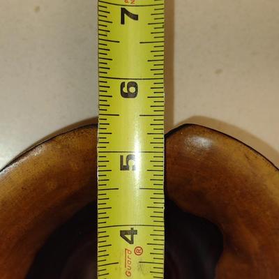 Hand Made Wooden Bowl/Dry Vase- Approx 5 1/2" in Diameter, 3 1/4" Tall