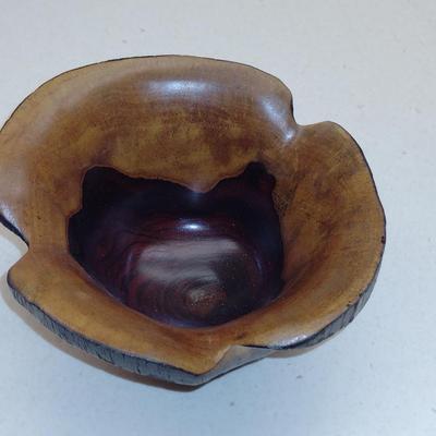 Hand Made Wooden Bowl/Dry Vase- Approx 5 1/2" in Diameter, 3 1/4" Tall