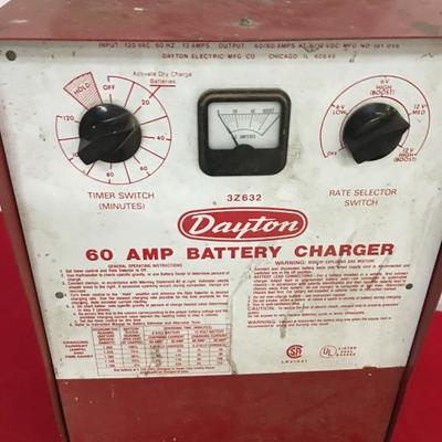 Dayton 60 Amp Battery Chager 3Z632 6V & 12V