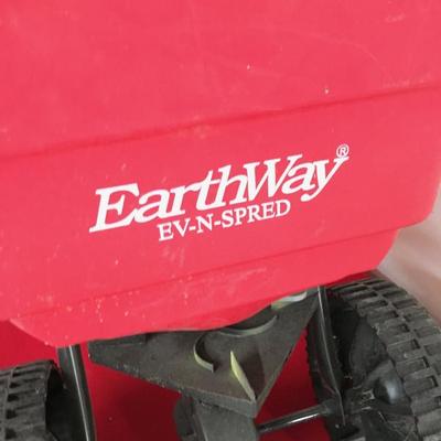 Earthway EV-N-Spred Pull Behind Fertilizer Spreader, Mower, 4-Wheeler.