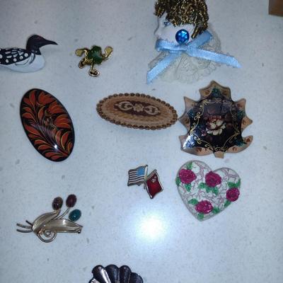 Collection of Pins and Scarf Clips