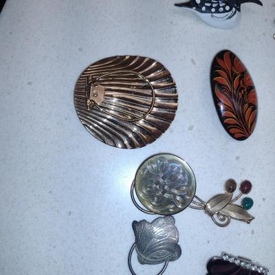 Collection of Pins and Scarf Clips