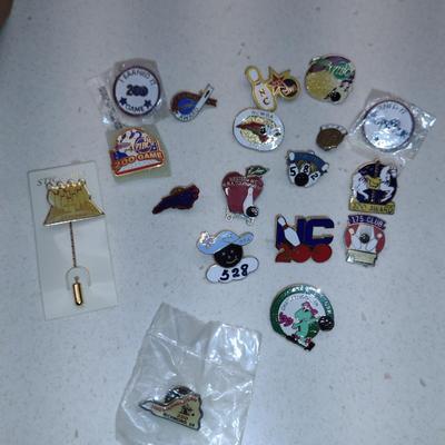 Collection of Bowling Team Pins