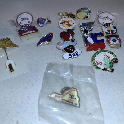 Collection of Bowling Team Pins
