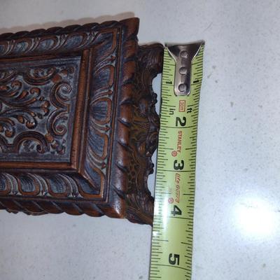 Ornately Designed Storage Box- Approx 7" x 4" x 2" Tall