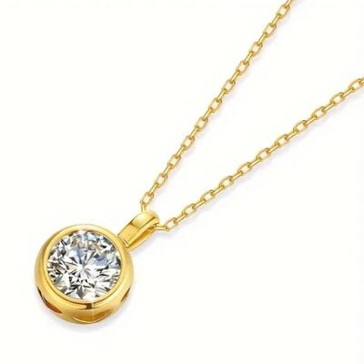 1 ct Moissanite Sterling Silver Necklace