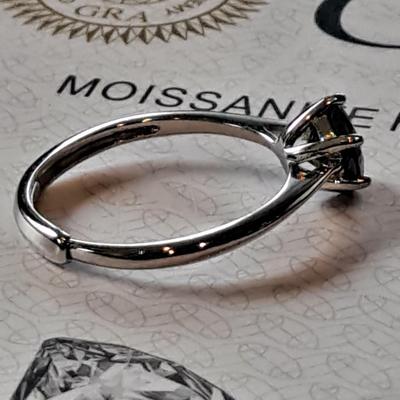 GRA 1 ct Black Moissanite Ring