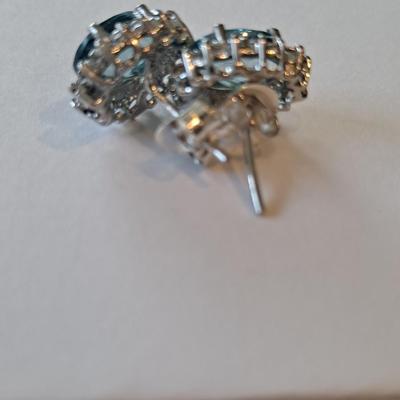 Aquamarine gemstone earrings