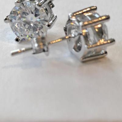 5 ct Moissanite Sterling Silver Earrings