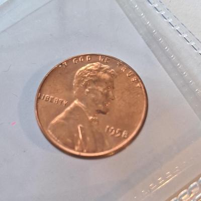 1958 penny "L" die cut error